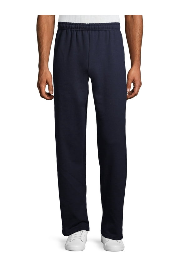 Men's Fleece Open Bottom Pocketed Sweatpants, up to Size 2XL