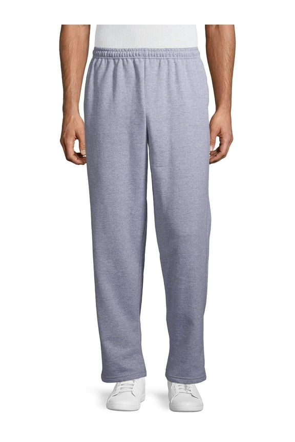 Men's Fleece Open Bottom Pocketed Sweatpants, up to Size 2XL