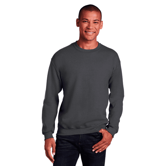 Gildan Men’s Heavy Blend Casual Crewneck Sweatshirt, Pullover Casual Fleece, Charcoal, 3XL