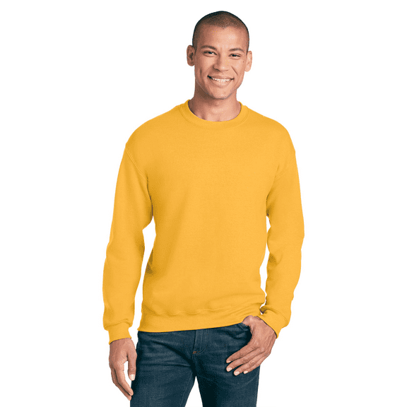 Gildan Men’s Heavy Blend Casual Crewneck Sweatshirt, Pullover Casual Fleece, Gold, M