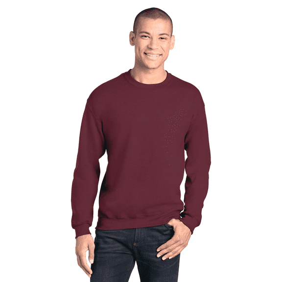 Gildan Men’s Heavy Blend Casual Crewneck Sweatshirt, Pullover Casual Fleece, Maroon, XL