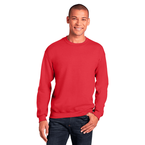 Gildan Men’s Heavy Blend Casual Crewneck Sweatshirt, Pullover Casual Fleece, Red, S