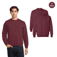 thumbnail image 1 of Gildan Men’s Heavy Blend Crewneck Sweatshirt, Long Sleeve Classic Fit Maroon Tee, 2 Pack, S, 1 of 5