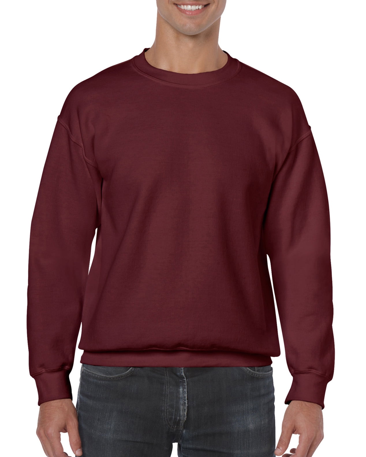Gildan 2XL Heavy Blend Crewneck Sweatshirt, 50/50 Fleece, Maroon -  Walmart.com