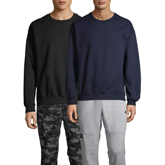 Gildan Men's Heavy Blend Fleece Crewneck Sweatshirt, 2-Pack