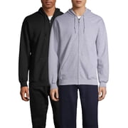 Men's Heavy Blend Fleece Zip Hooded Sweatshirt, 2-Pack