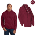 thumbnail image 1 of Gildan Men’s Heavy Blend Hooded Sweatshirt, 4-Pack Cardinal Red, Soft Fleece Pullover Hoodie, 4XL, 1 of 5