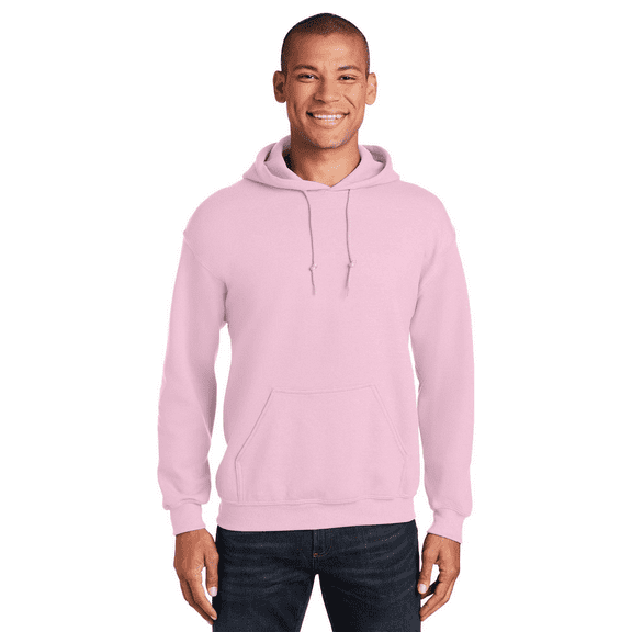 Gildan Men's Heavy Blend Hooded Sweatshirt, Comfortable Pullover Pocket Hoodie, Light Pink, 1-Pack, M
