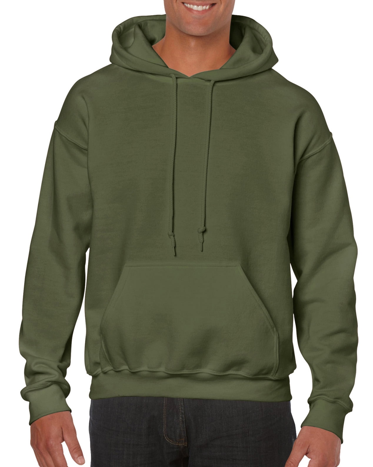 Gildan Mens Heavy Blend Hooded Sweatshirt, 5XL, Military Green
