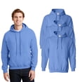 thumbnail image 1 of Gildan Men’s Heavy Blend Hooded Sweatshirt with Pouch Pocket, Carolina Blue Comfort Soft Fleece Pullover Sweater, 8 Oz 50% Cotton 50% Polyester Size S Pack 3, 1 of 5
