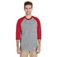 thumbnail image 1 of Gildan Men's Heavy Cotton™ 5.3 oz 3/4-Raglan Sleeve T-Shirt - G570, 1 of 5
