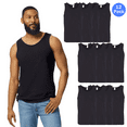 thumbnail image 1 of Gildan Men's Heavy Cotton Black Undershirt Tank Top, Works Sleeveless T-Shirt, Pack 12, S, 1 of 5