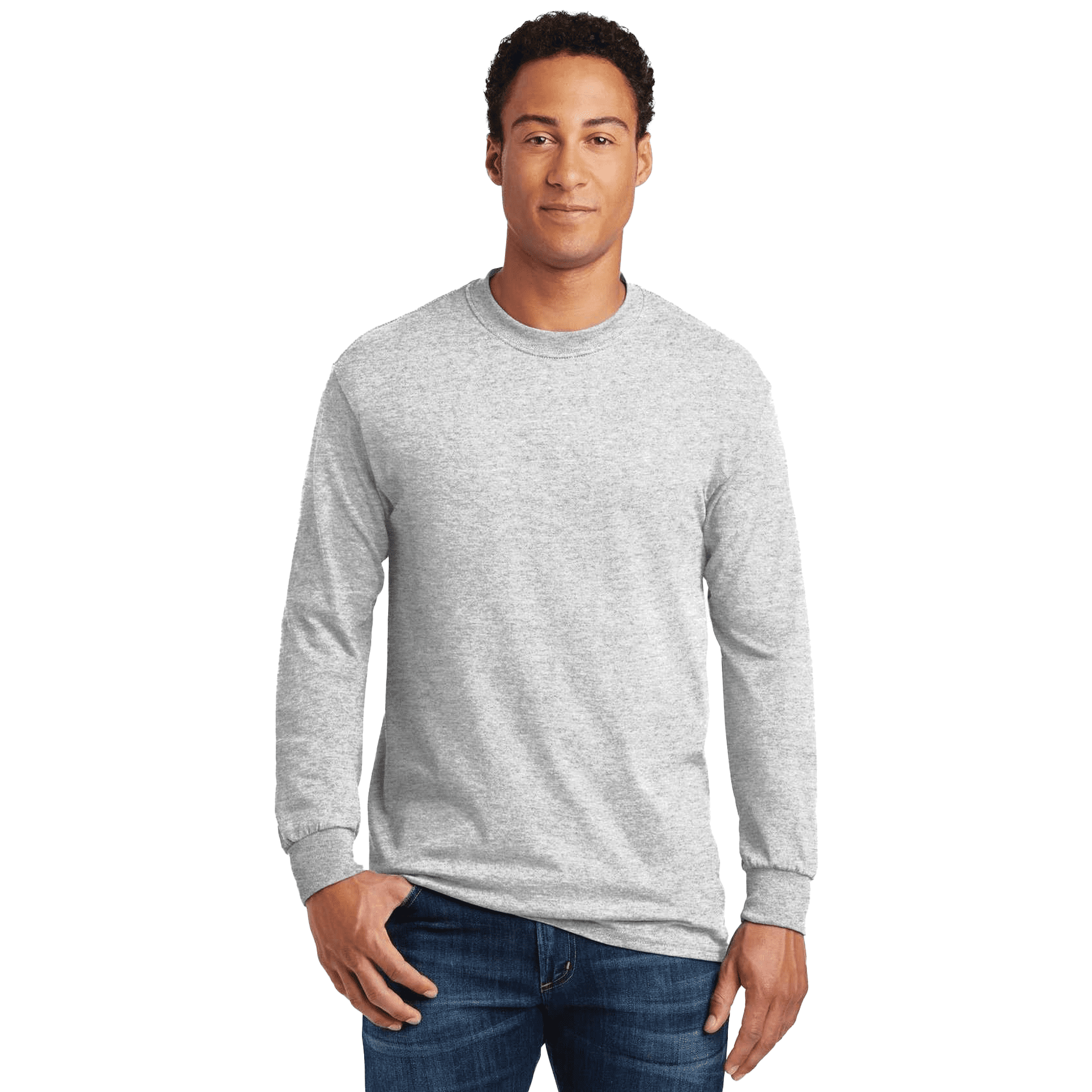 Gildan Men's Heavy Cotton Long Sleeve T-Shirt, 100% Cotton Adult Men ...