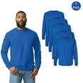 thumbnail image 1 of Gildan Men's Heavy Cotton Long Sleeve T-Shirt, Royal Casual T-Shirt, Crewneck Tee Pack of 5, S, 1 of 5