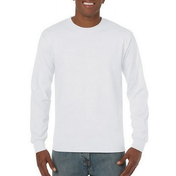 Gildan Men's Heavy Cotton Rib Cuffs Crew Neck T-Shirt
