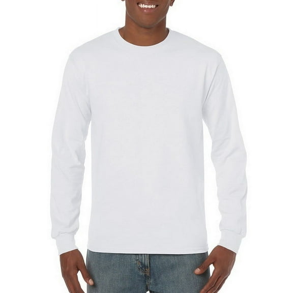 Gildan Men's Heavy Cotton Rib Cuffs Crew Neck T-Shirt