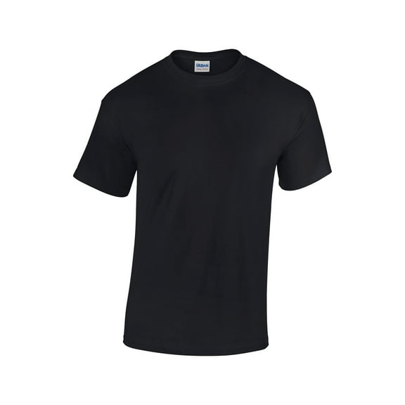 Gildan Men's Heavy Cotton Short Sleeve Crew Neck Classic Fit T-Shirt - Black - Large