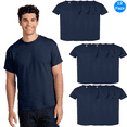 thumbnail image 1 of Gildan Men’s Heavy Cotton Short Sleeve T-Shirt, Taped Neck Blank Navy Casual Tee, 12 Pack, S, 1 of 3