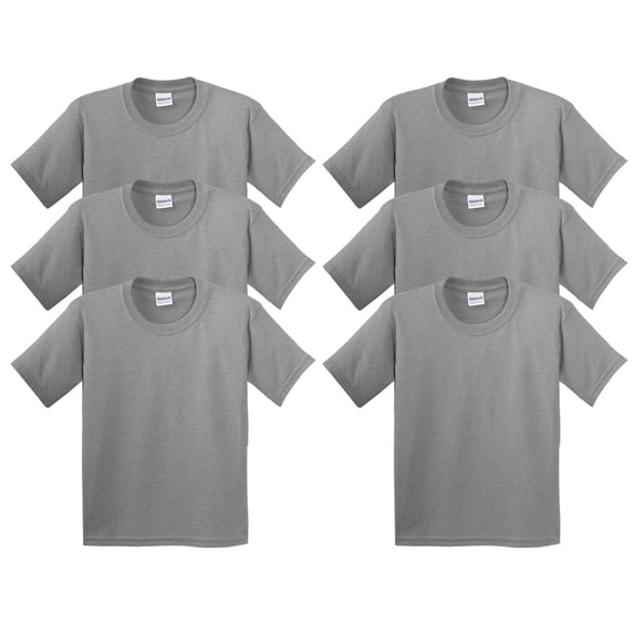 Gildan Men's Heavy Cotton T-Shirt - 5000 (Pack Of 6)