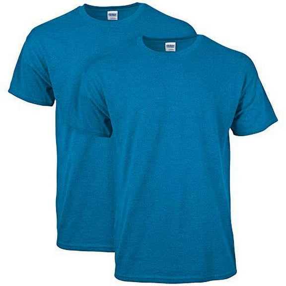 Gildan Men's Heavy Cotton T-Shirt, Style G5000, 2-Pack, Heather Sapphire, Small