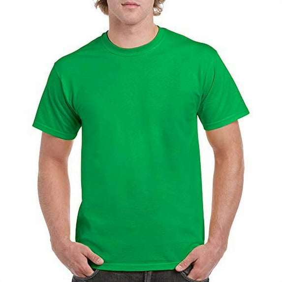 Gildan Men's Heavy Cotton T-Shirt, Style G5000, 2-Pack, irish green, Small