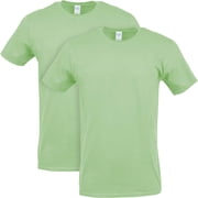 Gildan Mens Heavy Cotton T-Shirt, Style G5000, Multipack, Mint Green 2-Pack, 2X-Large