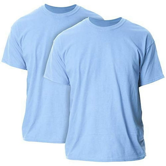 Gildan Men's Heavy Cotton T-Shirt, Style G5000, 2-Pack, Carolina Blue, Medium