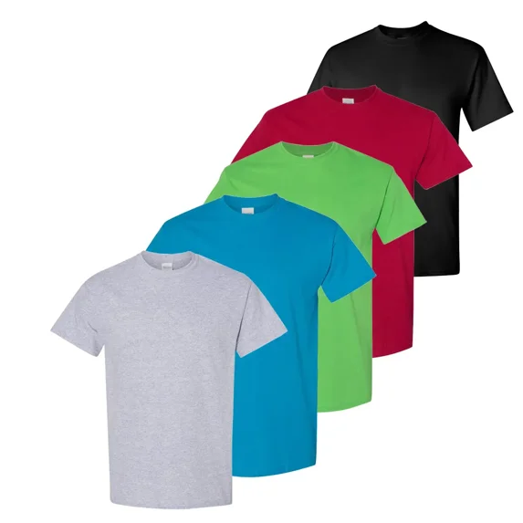 Gildan - Men's Heavy Cotton™ T-Shirts - 5 pack UP TO SIZE 3XL! ASSORTED COLORS