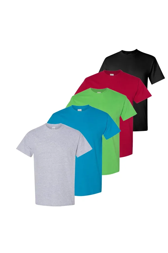 - Men's Heavy Cotton™ T-Shirts - 5 pack UP TO SIZE 3XL! ASSORTED COLORS