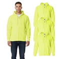 thumbnail image 1 of Gildan Men's Hi-Vis Safety Green Full-Zip Hoodie, Warm Zip Jacket Work Hooded Sweatshirt, 3 Pack, XL, 1 of 5