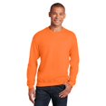 thumbnail image 1 of Gildan Men's High Visibility Work Sweatshirt, Crewneck Hi-Vis Fleece Pullover, Safety Orange, 2XL, 1 of 5