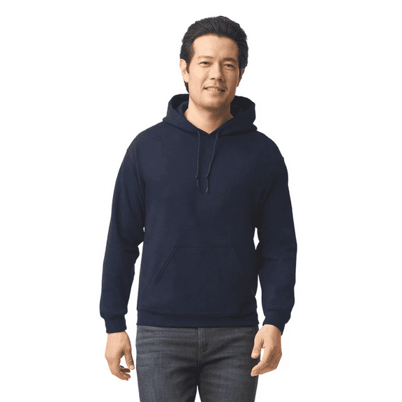 Gildan Men's Hoodie, DryBlend Casual Sweatshirt, Soft Cotton-Poly, Pouch Pocket, Navy, L