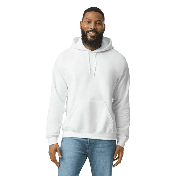 Gildan Men's Hoodie, DryBlend Casual Sweatshirt, Soft Cotton-Poly, Pouch Pocket, White, 3XL