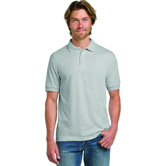 Gildan Men's Jersey Polo T-Shirt, Adult Short Sleeve Polo Shirt, Ash Size-M Pack-1, up to 5XL