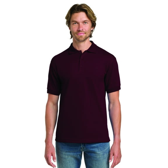 Gildan Men's Jersey Polo T-Shirt, Adult Short Sleeve Polo Shirt | Maroon, Size-S Pack-1 up to 5XL