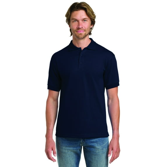 Gildan Men's Jersey Polo T-Shirt, Adult Short Sleeve Polo Shirt | Navy, Size-4XL Pack-1, up to 5XL