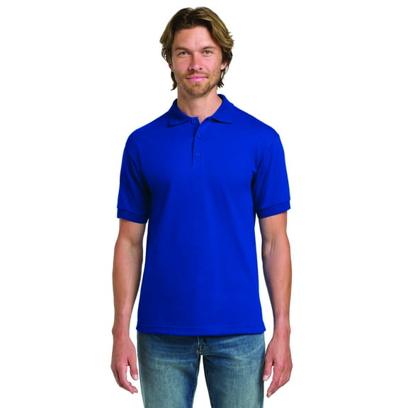 Gildan Men's Jersey Polo T-Shirt, Adult Short Sleeve Polo Shirt | Royal Size-M Pack-1, up to 5XL