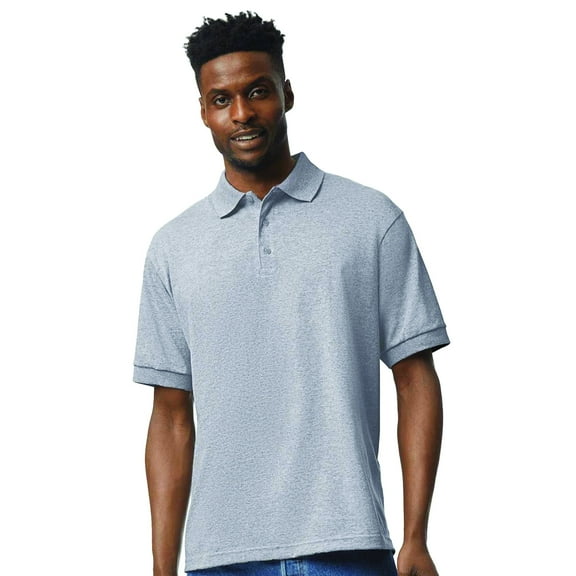 Gildan Men's Jersey Polo T-Shirt, Sport Grey Size-XL, Adult Short Sleeve Polo Shirt | Pack-1, S-5XL