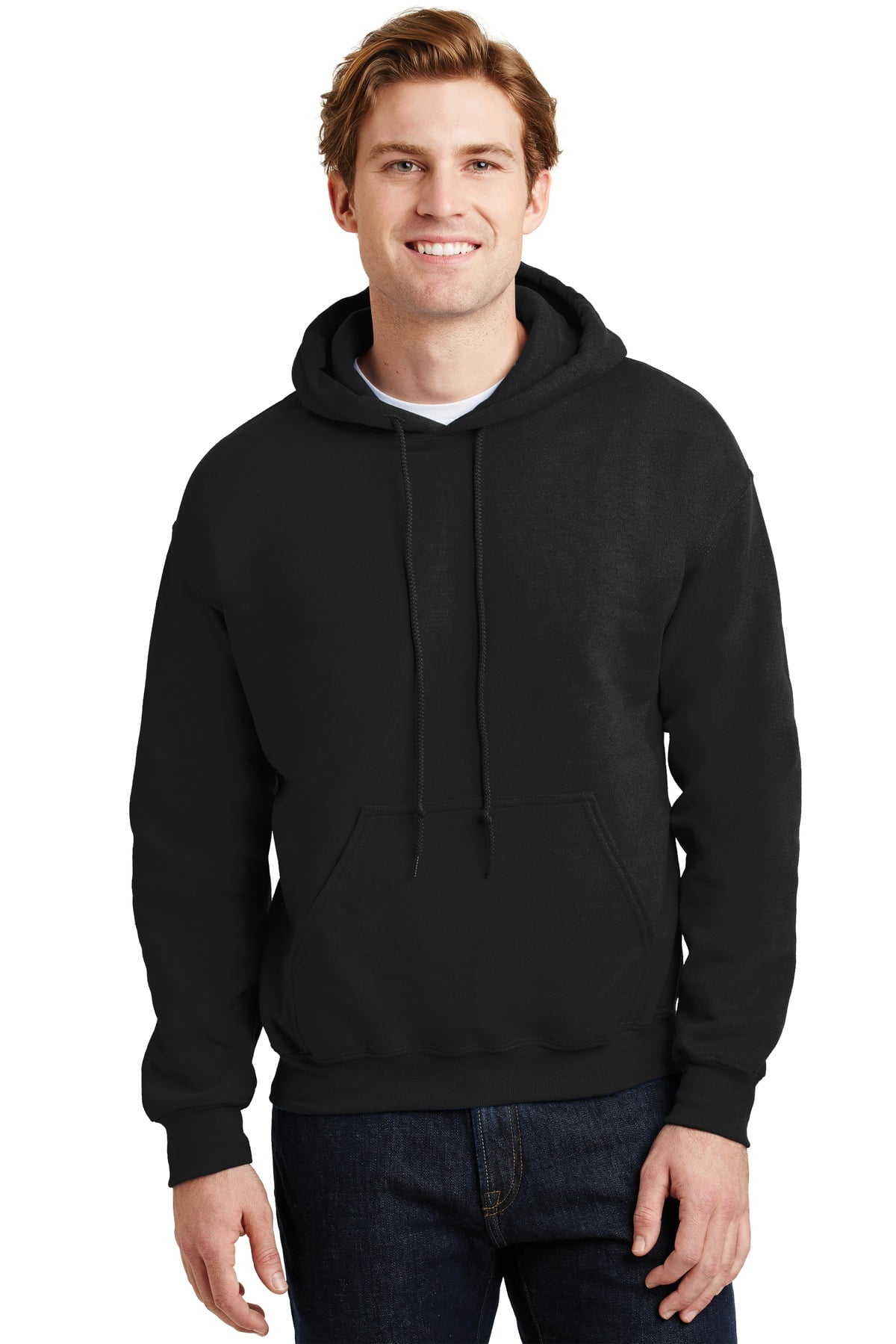 Gildan Men's Long Sleeve Front Pouch Pocket Hooded Sweatshirt. 18500