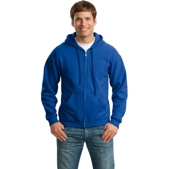 Gildan Men's Long Sleeve Full-Zip Hooded Sweatshirt. 18600