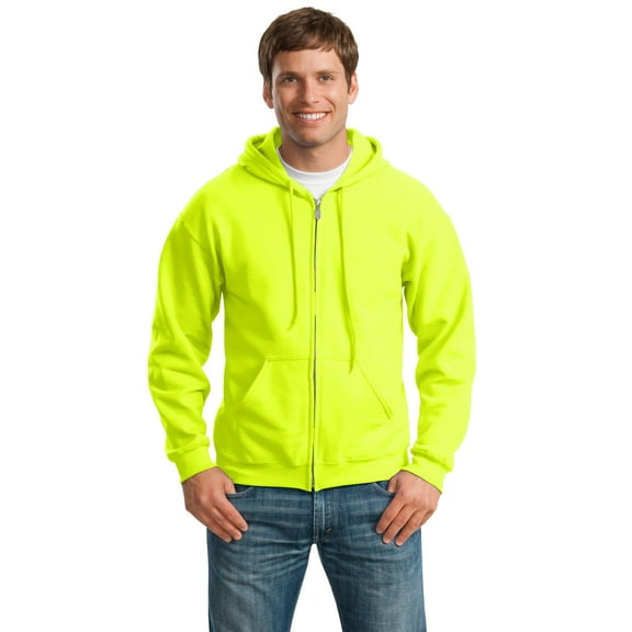 Gildan Men's Long Sleeve Full-Zip Hooded Sweatshirt. 18600