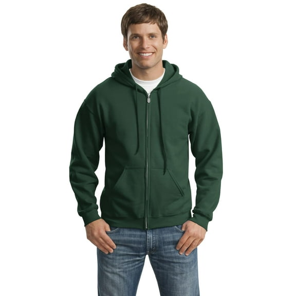 Gildan Men's Long Sleeve Full-Zip Hooded Sweatshirt. 18600