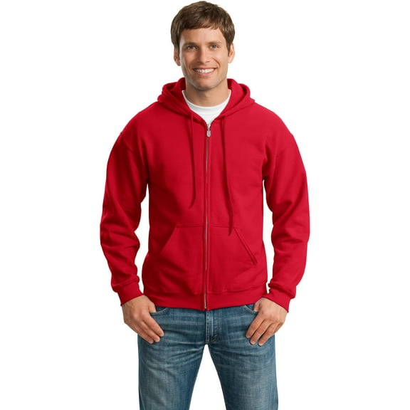 Gildan Men's Long Sleeve Full-Zip Hooded Sweatshirt. 18600