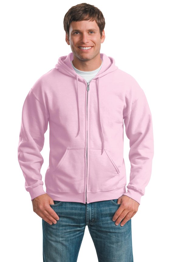 Men's Long Sleeve Full-Zip Hooded Sweatshirt. 18600
