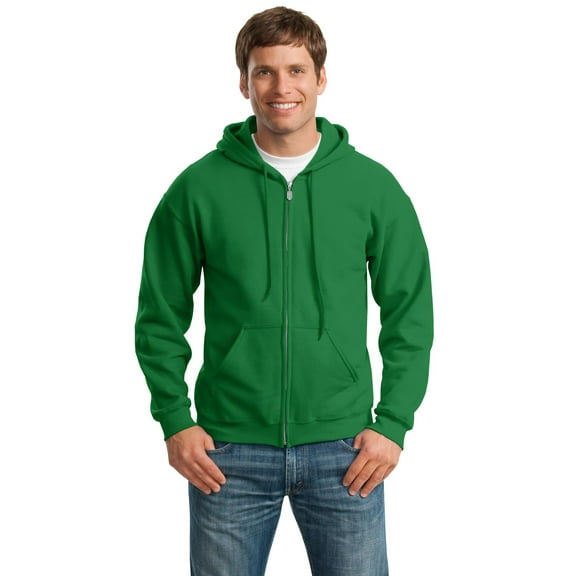 Gildan Men's Long Sleeve Full-Zip Hooded Sweatshirt. 18600