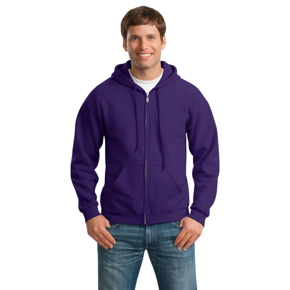 Gildan Men's Long Sleeve Full-Zip Hooded Sweatshirt. 18600