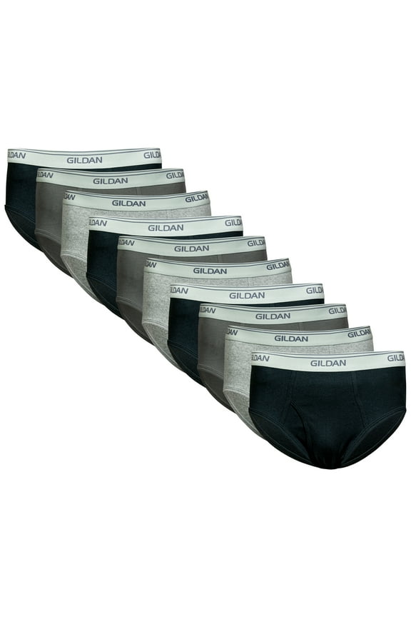 Men's Moisture Wicking Cotton Boxer Briefs Underwear, Multicolor (10 Pack)