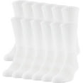 thumbnail image 1 of Gildan Men's Performance Crew Socks, 12-Pairs Large White, 1 of 6