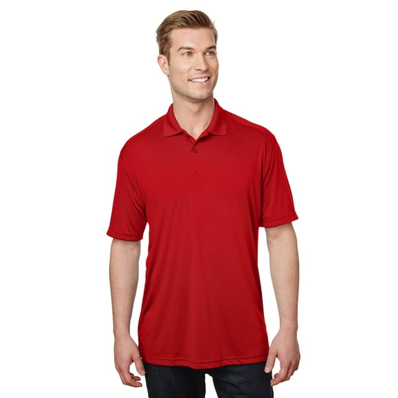 Gildan Men's Polo Shirt Performance Adult Interlock Sport Short Sleeve Shirt, Red, 2X