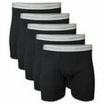 thumbnail image 1 of Gildan Men's Underwear Boxer Briefs, Multipack, Black (5-pack, Classic Length), XX-Large, 1 of 6